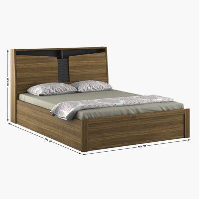 Home Centre Quadro Flex King Bed with Box Storage - Brown