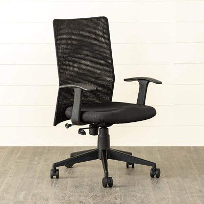 Home Centre Quadro Solid Mesh Back ABS Office Chair (Black)