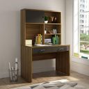 Home Centre Quadro Nxt Study Engineered Wood Desk with Cabinet - Brown...