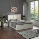 Home Centre Reynan Aster White Engineered Wood Queen Bed with Box Storage - 160 x 206cm...