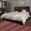 Home Centre Rio Solid Wood King Size Wooden Finish Platform Bed with Hydraulic Storage, Brown...