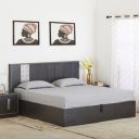 Home Centre Salvodor-Jordi Wenge Engineered Wood King Bed with Hydraulic Storage...