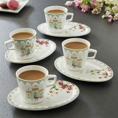 Home Centre Showstopper Haven Printed Bone China Cup Set of 4