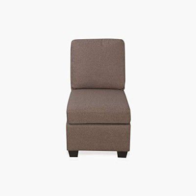 Home Centre Signature Arden Fabric Armless Sofa -1 Seater Brown