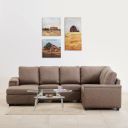 Home Centre Signature Brown Textured 4-Seater Left Corner Sofa - 282cm...