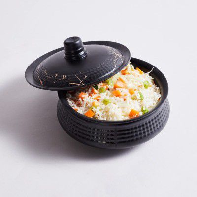 Home Centre Silvano India Selik Black Melamine Handi 