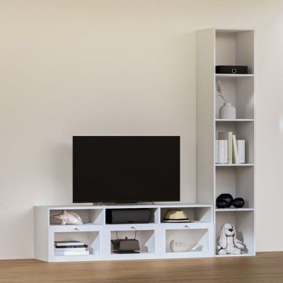 Home Centre | Soho TV Unit | Engineered Wood, Multipurpose Cabinet | White | 1 Year Warranty