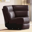 Home Centre Stockholm Half Leather 1-Seater Wedge Recliner - Brown...