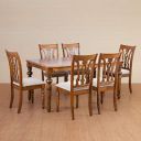 Home Centre Tagetes 6-Seater Dining Set with Chairs - Brown...
