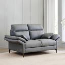 Home Centre Terraroza Half Leather 2-Seater Sofa with Cushions - Grey...