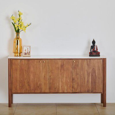 Home Centre Urban Patterned Marble Top Sideboard