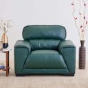 Home Centre Valencia Half Leather 1-Seater Sofa - Green...