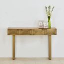 Home Centre Varna Brown Textured Engineered Wood Console Table...