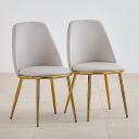 Home Centre Vegas Set of 2 Faux Leather Dining Chairs - Grey...
