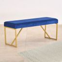 Home Centre Velvetica Blue Textured Dining Settee Bench...