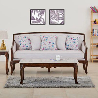 Home Centre Victori Fabric 3-Seater Sofa - Brown