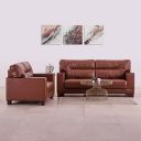 Home Centre Walter Leather 3+2 Seater Sofa Set - Brown...