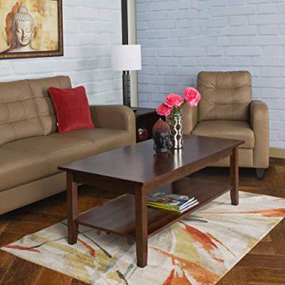 Home Centre Zecchino Galaxy Rubber Wood Coffee Table - Brown