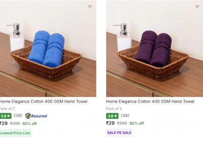 Home Elegance Bath Towels Starts At Rs.29