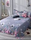 Home Elite 200 TC Glace Cotton Microfiber Designer Double Bedsheet with 2 Pillow Covers...