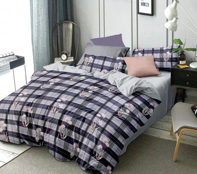 HOME ELITE Floral Polycotton Double Bedsheet with 2 Pillow Covers, Multicolor