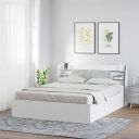 [Extra Rs 2750 Off] @home by Nilkamal Marbito King Bed Engineered Wood with Headboard & Box Storage (White)...