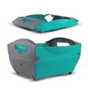 Home Puff Collapsible Fruits & Vegetable Basket, Storage Box for Fridge, Multipurpose Strainer Colander, Easy to use & Clean, Washing Bowl, DIY Organizer for Kitchen, Teal...