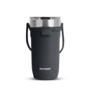Home Puff Hot & Cold Coffee/Tea Tumbler, Double Wall Vacuum Insulated Stainless Steel Travel Mug/Sipper, Easy to Carry Handle, Spill & Leak Proof, Slide to Open, 8+Hrs Hot/20+Hrs Cold, 550ml...
