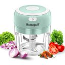 Home Puff Japanese Technology Electric Chopper, Wireless Kitchen Vegetable Chopper,One Touch Operation,10 Second Chopping,Rechargeable,Waterproof, Stainless Steel Blades with Warranty, 250ML, 30 Watts...