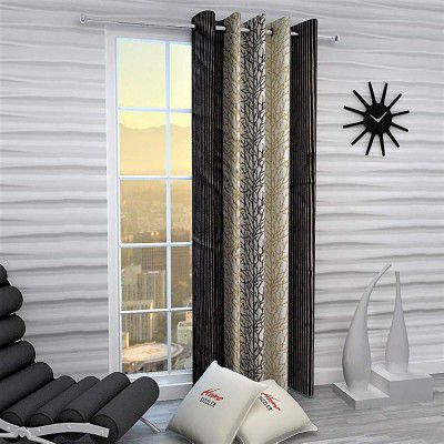 Home Sizzler 1 Piece Eyelet Polyester Window Curtain 5ft Brown