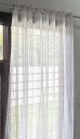 Home Sizzler 1 Piece Solid Zigzag Eyelet Polyester Window Sheer Curtain - 5 Feet, White...
