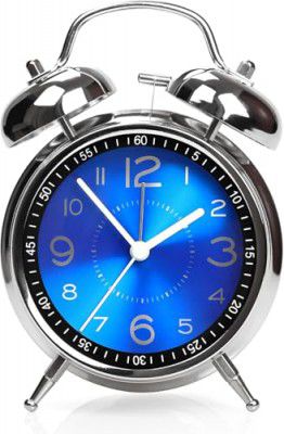 HOME SKILL® Super Loud Alarm Clock for Heavy Sleepers (Silver Blue)