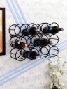 Home Sparkle 12 Bottle Modern Design Wine Rack for Wall Mild Steel (Black)...