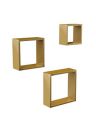 Home Sparkle Wall Shelf Rack for Home | Set of 3 | Gold Finish...