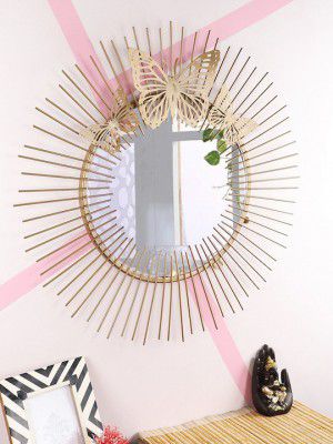 Home SparkleIron Three Butterflies Mirror Wall 