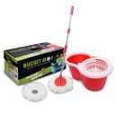Homebrite 2-in-1 Bucket Spin Mop Red, 2 Refills...