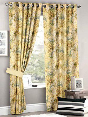 HOMEC Silky Look Digitally Printed Single Window Curtain (Size - Window 46 X 60 inch/Color - Multi)