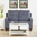 Home Centre Santiago Charcoal Grey Fabric Solid Pinewood 2-Seater Sofa...
