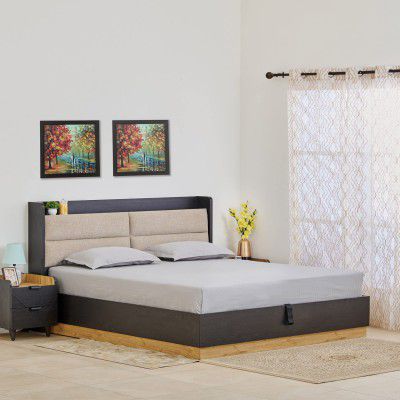 Home Centre Kiro Engineered Wood Queen Bed with Hydraulic Storage - 156x199cm
