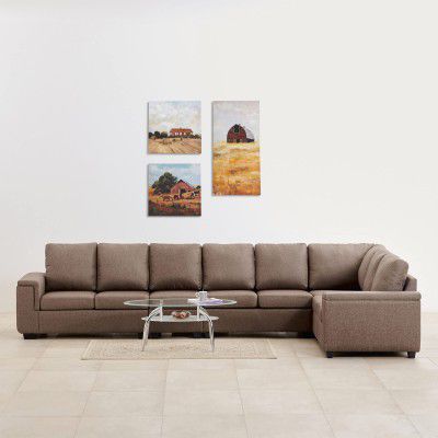 Home Centre Signature Nxt Arden Brown 6-Seater Right Corner Sofa with Lounge - 394 cm