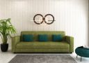 Homecraft Olivon 3 Seater Fabric Sofa Set (Olive Green)...