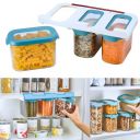 HomeEssentials Hanging Storage Containers for Kitchen , 900ml (1 Set of 3 Pcs), Transparent...