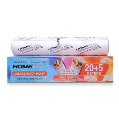 HOMEFOIL Greaseproof Food Wrapping Paper Roll 25 Meter