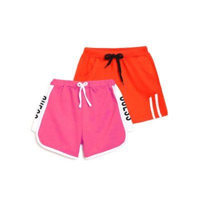 HOMEGROWN Girls Cotton Blend Combo Shorts
