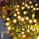 Homehop Garden Solar Light 8 led Swaying Crystal Ball Firefly Flickering Outdoor Waterproof Decorative lamp for Pathway & Home Decor Warm White Auto On/Off,(65cm)...