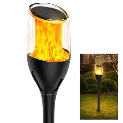 Homehop Solar Light Pathway Outdoor Flickering Mashaal Flame Torch Garden P Lawn Lamp (ABS)