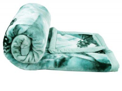 HOMEKART Super Soft Cloudy Printed Single Bed with 152 x 220 Cm âÂ€Â“ 2.5 Kg (Grey & Blue, Pack of 1)| TC - 400
