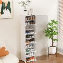 Homeland Plastic Shoe Rack - 10-White DIY Shoe Rack Organizer/Multi-Purpose Shoe (10 Layer White)...