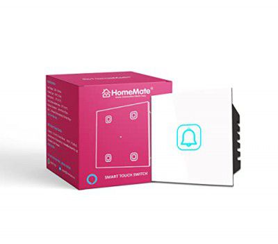 HomeMate NON-Smart Touch Switch Bell - White | Elegant Design | Easy Installation