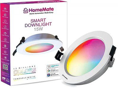 HomeMate WiFi Smart LED Downlight | 15 Watt, Round
